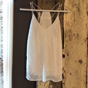 Cute Quilted white tank
